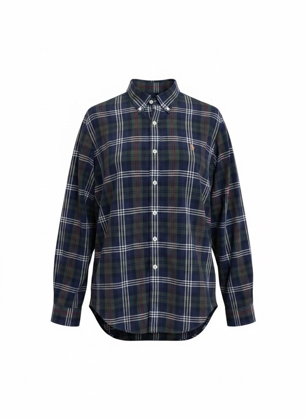 Ralph Lauren Mens's L Classic Fit Plaid Cotton Oxford Button Down Shirt